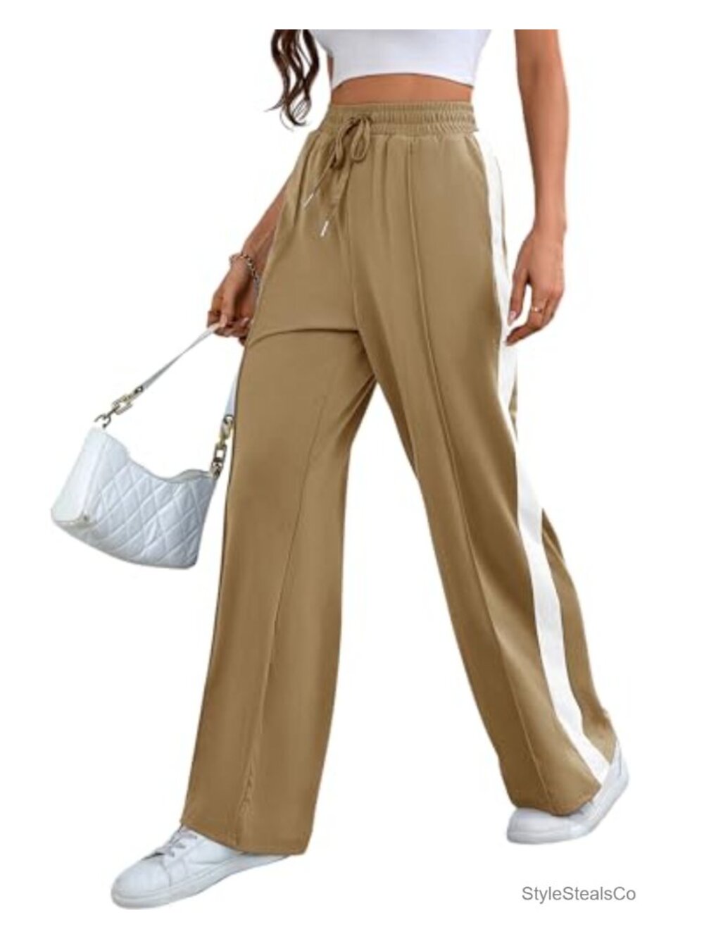 Wide Leg Sweatpants Women High Waisted Baggy Track Pants with Pockets